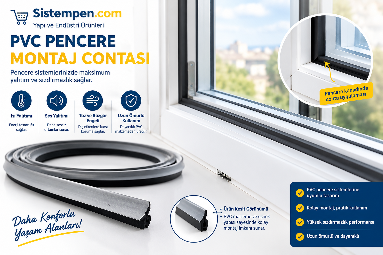 PVC Kapı Pencere Contası